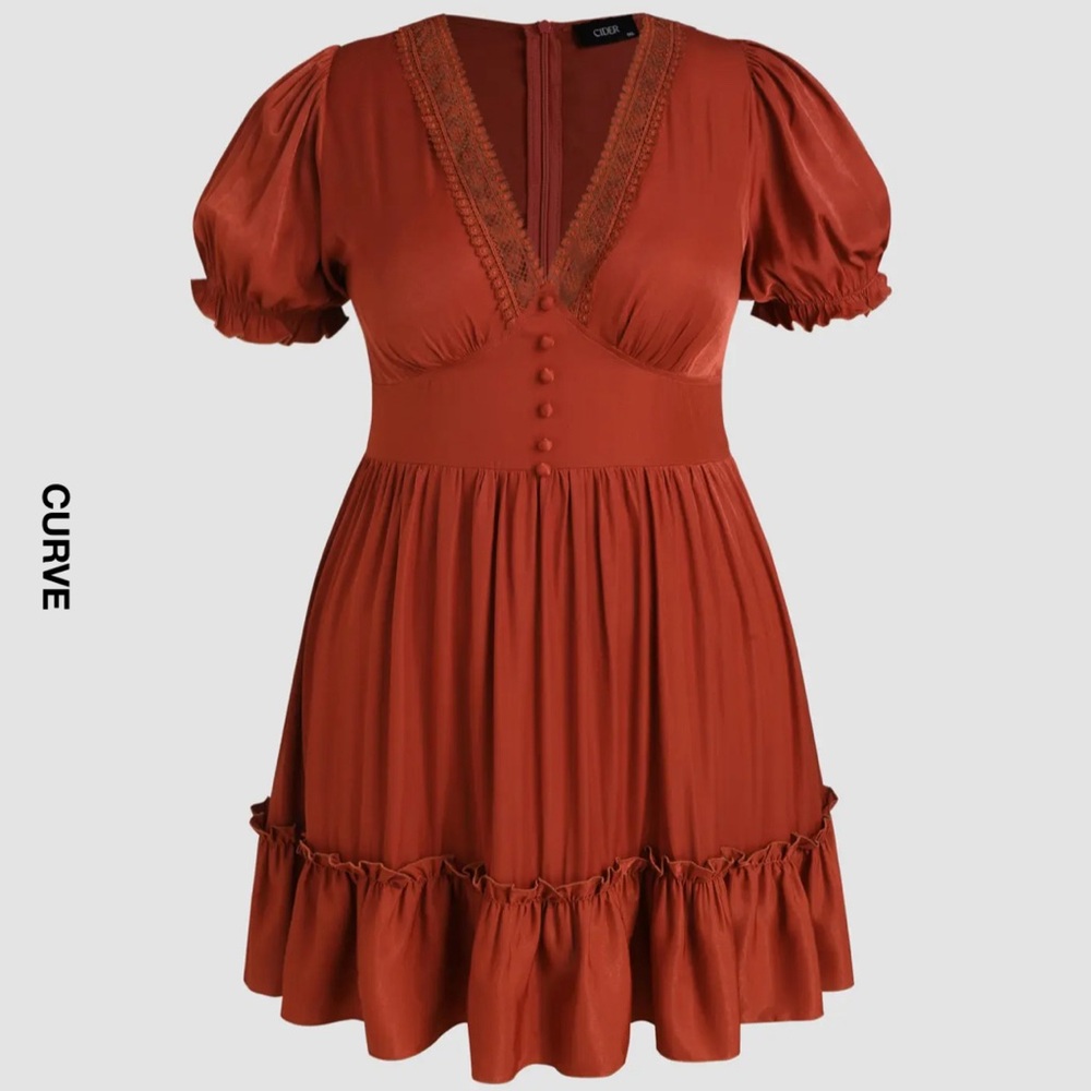 ✨PLUS SIZE CIDER MINI DRESS✨